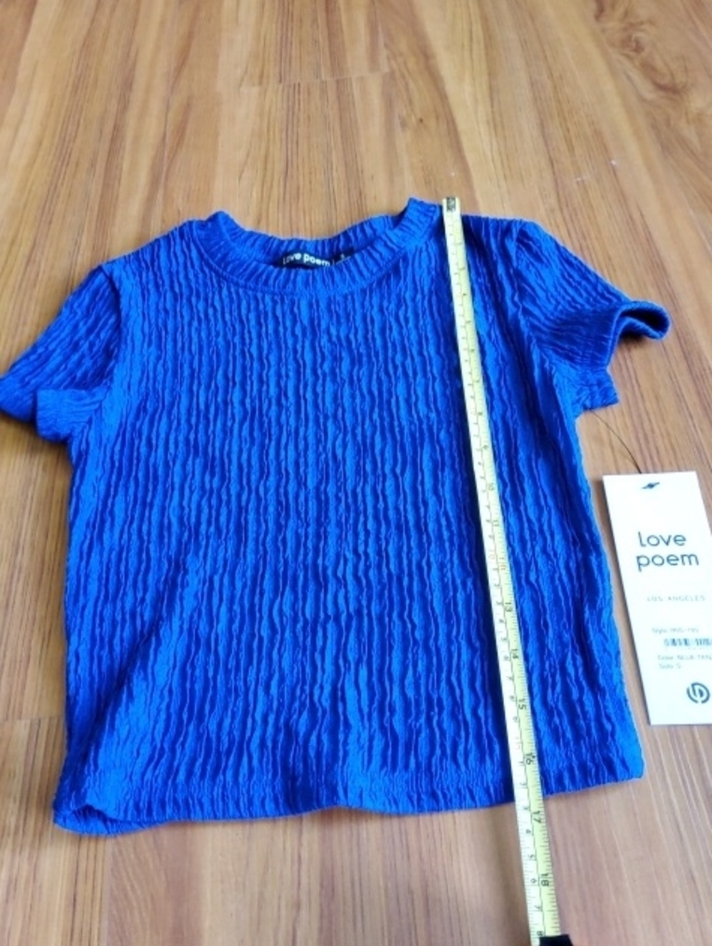 NWT Love Poem Knit Two-Piece Set - Short Sleeve Top & Wide Leg Pants Small - Picture 9 of 13